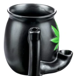 Roast & Toast Cannabis Leaf Pipe Mug