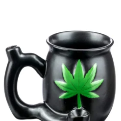 Roast & Toast Cannabis Leaf Pipe Mug