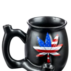 Roast & Toast Cannabis Leaf Pipe Mug