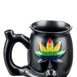 Roast & Toast Cannabis Leaf Pipe Mug