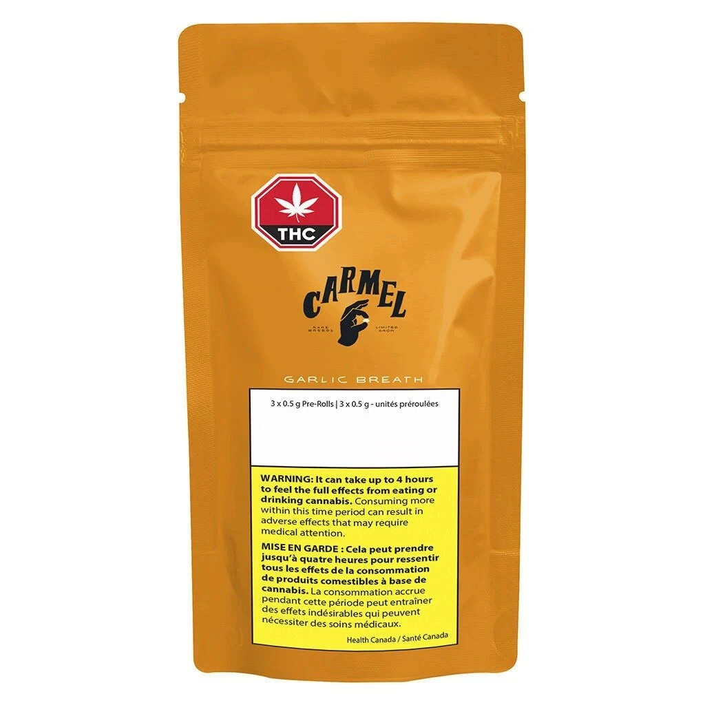 Pre-Rolls Carmel Garlic Breath 3 Pack Pre Roll (.5g) 3 Pre-Rolls Carmel Garlic Breath 3 Pack Pre Roll (.5g)