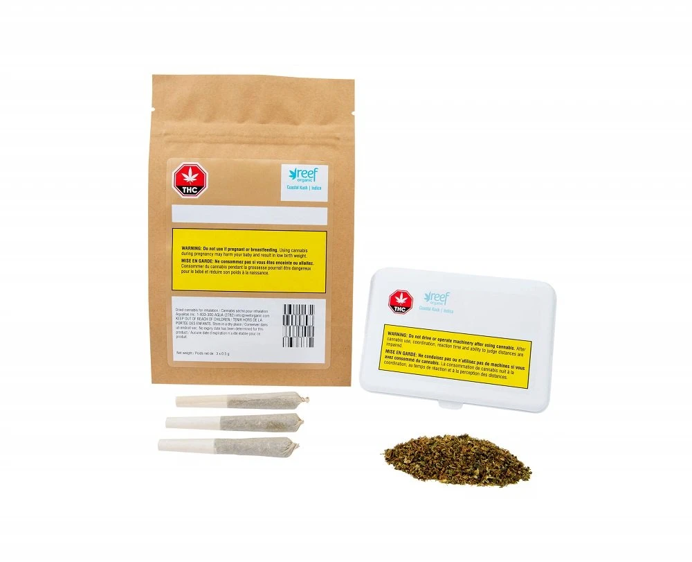 Reef Organic Coastal Kush Pre-Rolls 3 Reef Organic Coastal Kush Pre-Rolls