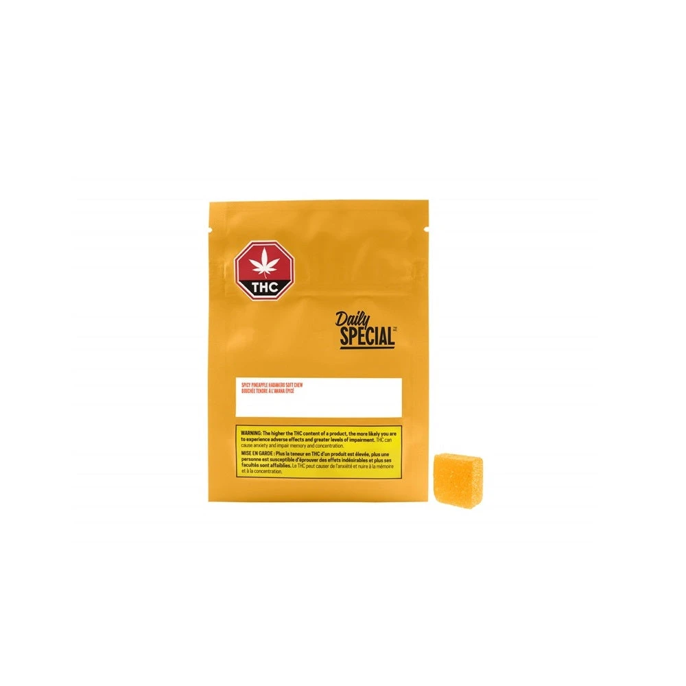 Daily Special Sativa Strains Spicy Pineapple Habenero Soft Chews 4 X 4.8 G 3 Daily Special Sativa Strains Spicy Pineapple Habenero Soft Chews 4 X 4.8 G
