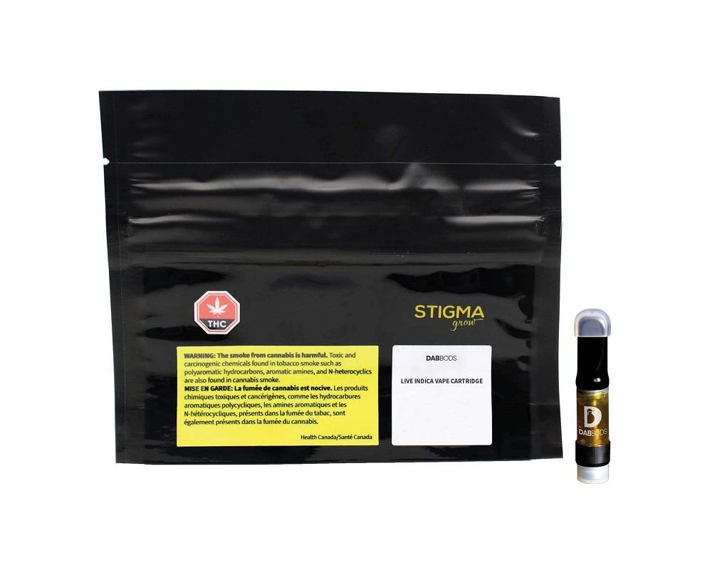 Dab Bods Indica Live Resin Cartridge 4 Dab Bods Indica Live Resin Cartridge