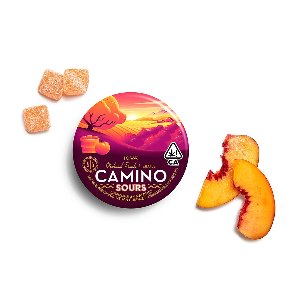 Kiva Confections Orchard Peach Sours (100mg) 4 Kiva Confections Orchard Peach Sours (100mg)