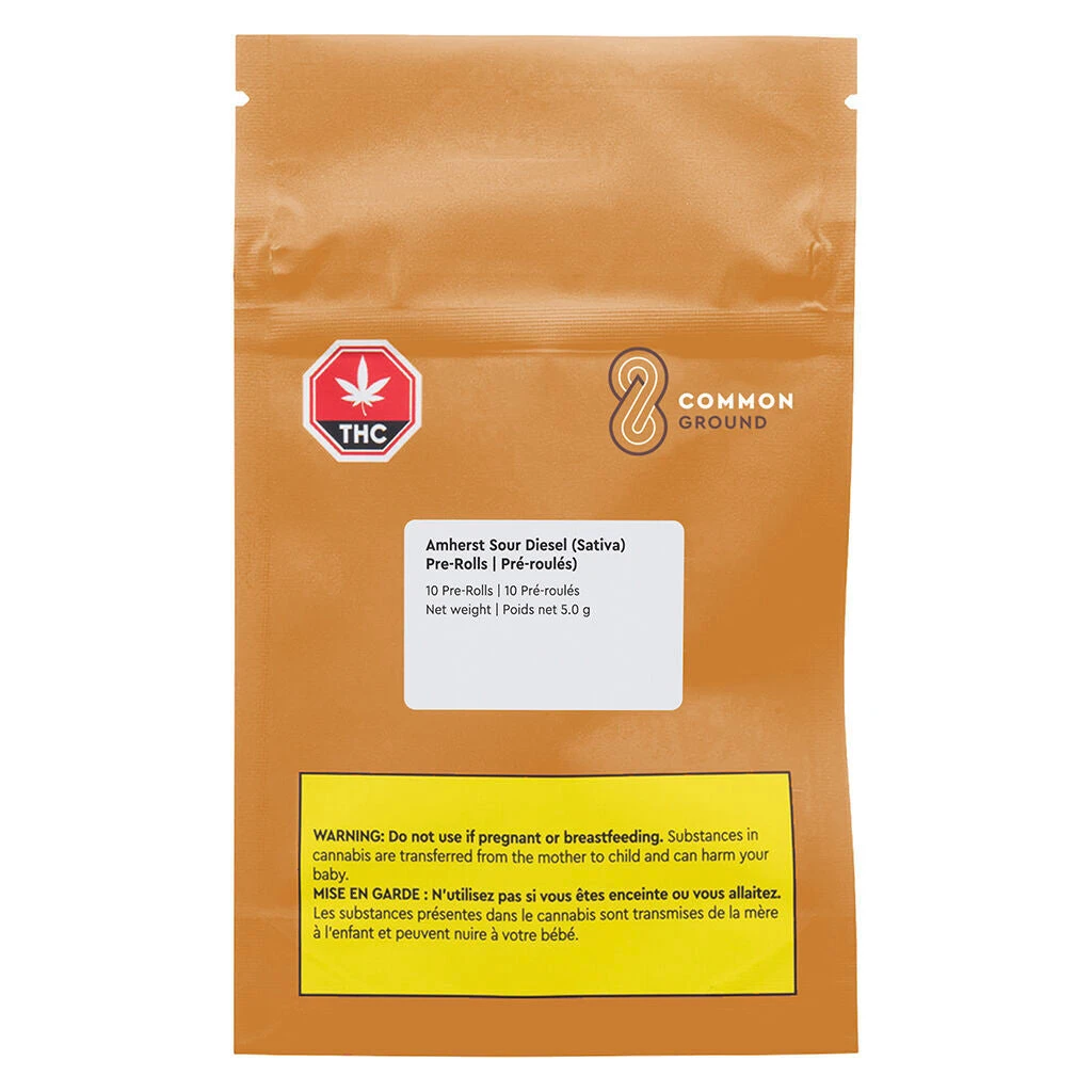 Common Ground Amherst Sour Diesel PR 10 X 0.5 G Pre-Rolls 3 Common Ground Amherst Sour Diesel PR 10 X 0.5 G Pre-Rolls