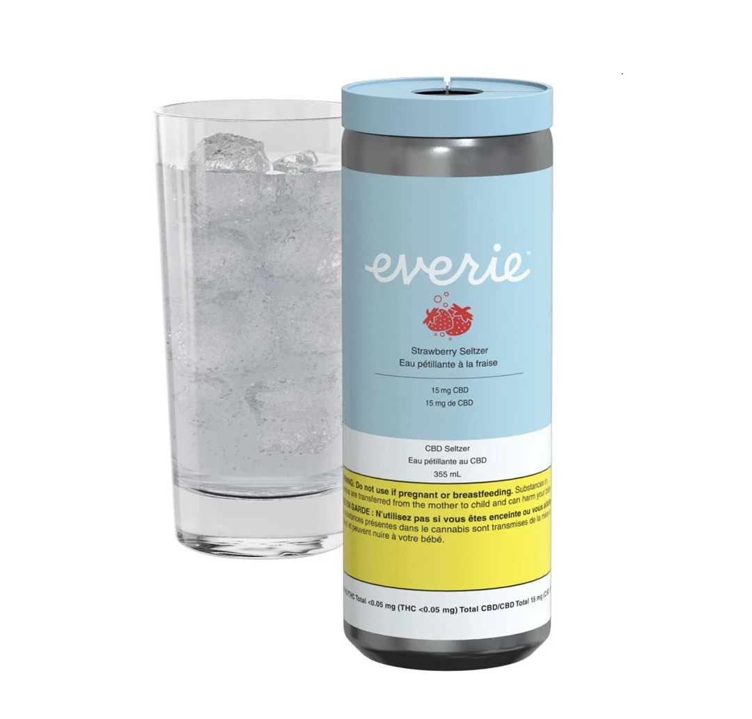 Everie Strawberry CBD Seltzer Water Hybrid Strains 3 Everie Strawberry CBD Seltzer Water Hybrid Strains