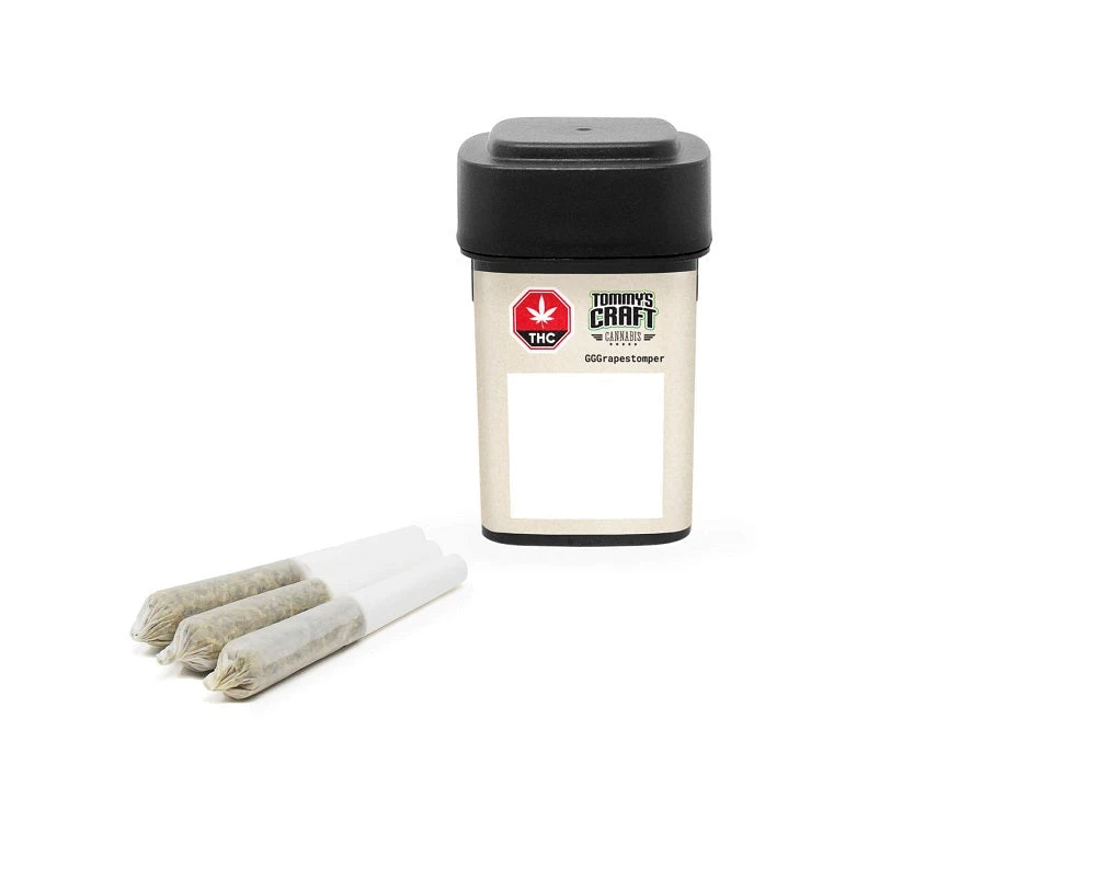 Tommy's Craft Cannabis Pre-Rolls GGGrapestomper PR 3 X 0.35 G 4 Tommy's Craft Cannabis Pre-Rolls GGGrapestomper PR 3 X 0.35 G