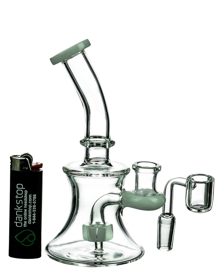 DankStop Hourglass Dab Rig With Colored Accents 15 DankStop Hourglass Dab Rig With Colored Accents