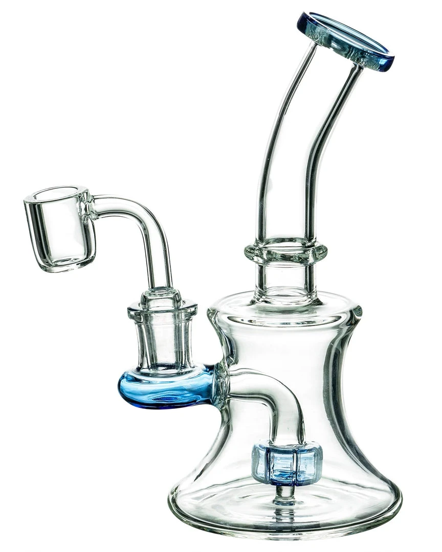 DankStop Hourglass Dab Rig With Colored Accents 5 DankStop Hourglass Dab Rig With Colored Accents