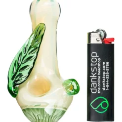 DankStop Leafy Green Mushroom Milli Spoon Pipe New Arrivals