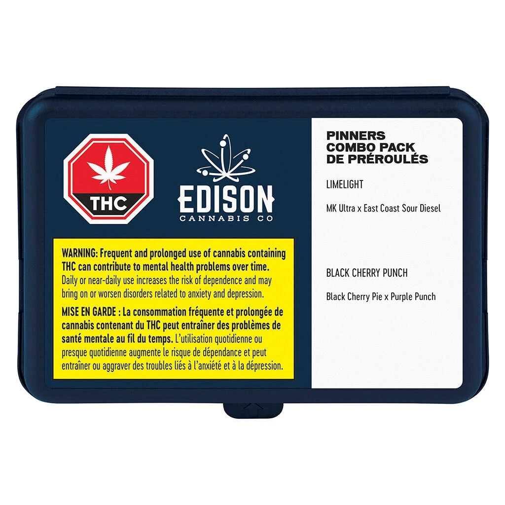 Edison Cannabis Co Limelight + Black Cherry Combo Pack PR 10 X 0.35 G Pre-Rolls 3 Edison Cannabis Co Limelight + Black Cherry Combo Pack PR 10 X 0.35 G Pre-Rolls