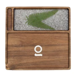 Ongrok Natural Acacia Wood Tray - Leaf Accessories