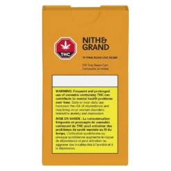 Nith & Grand TF Pink Kush Live Resin 510 Terp Sauce Cartridge New Arrivals