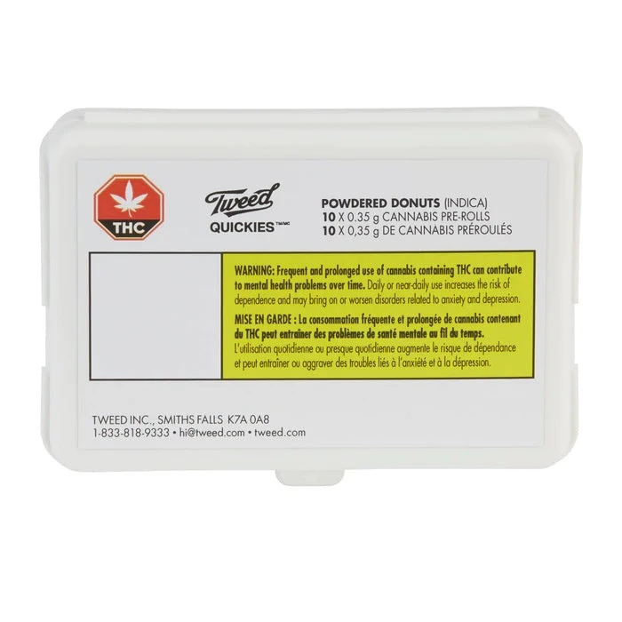 Tweed Powdered Donuts PR 10 X 0.35 G Pre-Rolls 4 Tweed Powdered Donuts PR 10 X 0.35 G Pre-Rolls