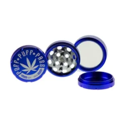 Puff Puff Pass 3-Piece Grinder - Dark Blue (2")