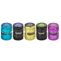 Accessories Puff Puff Pass 3-Piece Space Pod Grinder W/ Removable Screen - Gold (2")