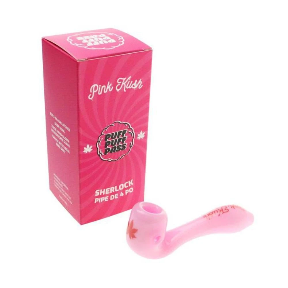 Puff Puff Pass Pipe - Pink Kush - Milky Pink Strain Pipe 3 Puff Puff Pass Pipe - Pink Kush - Milky Pink Strain Pipe