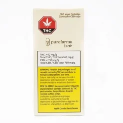 New Arrivals Purefarma CBD Earth Cartridge