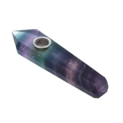 Accessories Canna Cabana Rainbow Fluorspar Pipe Crystal Pipe