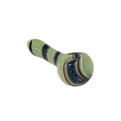 Accessories Canna Cabana Ringlet Pipe - Green Glass Pipe