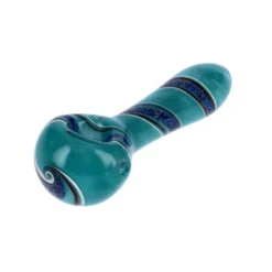 Canna Cabana Ringlet Pipe - Light Blue Glass Pipe Accessories