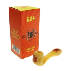 Hand Pipes Puff Puff Pass Sherlock Pipe - Gorilla Glue #4 Strain Pipe