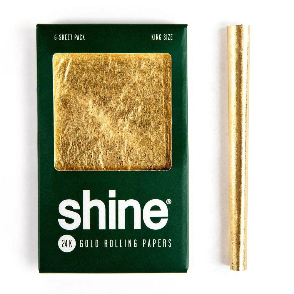 Shine 24k Gold Rolling Papers - King Size Single Rolling Paper Accessories 3 Shine 24k Gold Rolling Papers - King Size Single Rolling Paper Accessories
