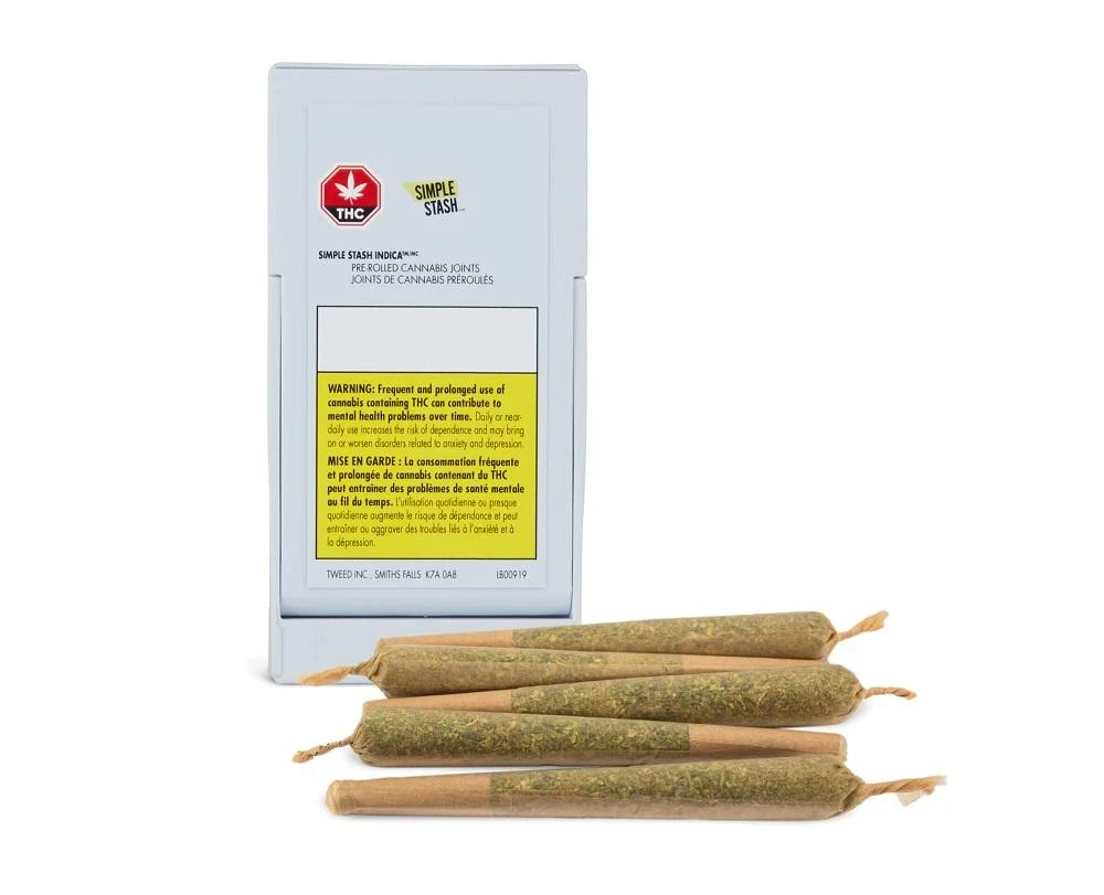 Pre-Rolls Simple Stash Indica 5 Pack Pre Roll (1g) 4 Pre-Rolls Simple Stash Indica 5 Pack Pre Roll (1g)
