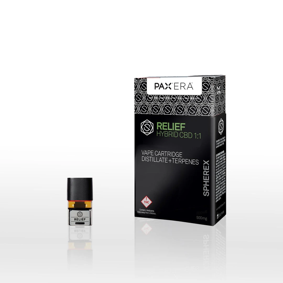 Spherex Relief 1:1 CBD- Hybrid Pax Era Extract Pod 4 Spherex Relief 1:1 CBD- Hybrid Pax Era Extract Pod