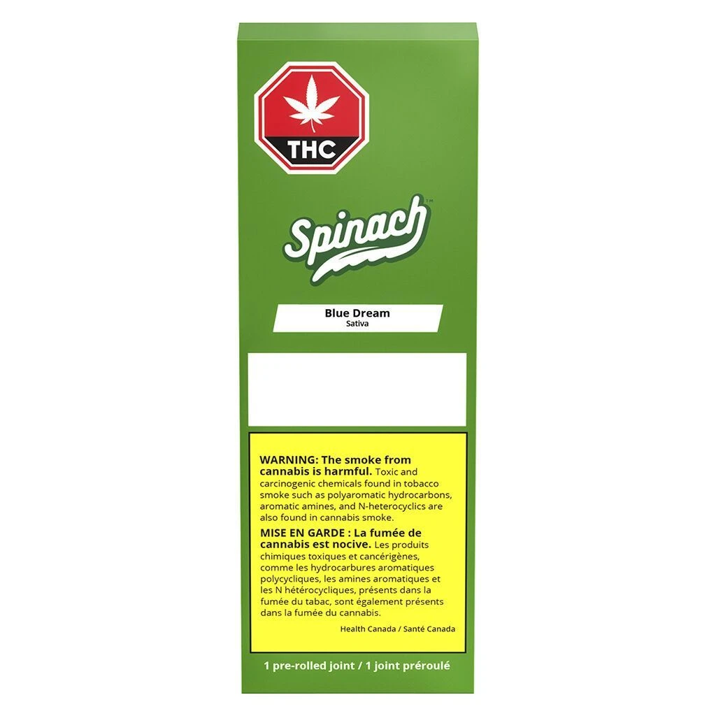 Spinach Blue Dream PR 3 X 0.5 G Pre-Rolls 3 Spinach Blue Dream PR 3 X 0.5 G Pre-Rolls