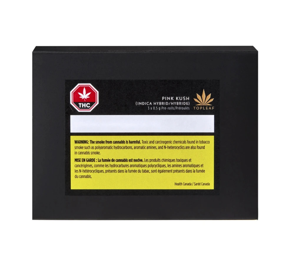 Top Leaf Pink Kush 3 Pack Pre Roll (.5g) 3 Top Leaf Pink Kush 3 Pack Pre Roll (.5g)