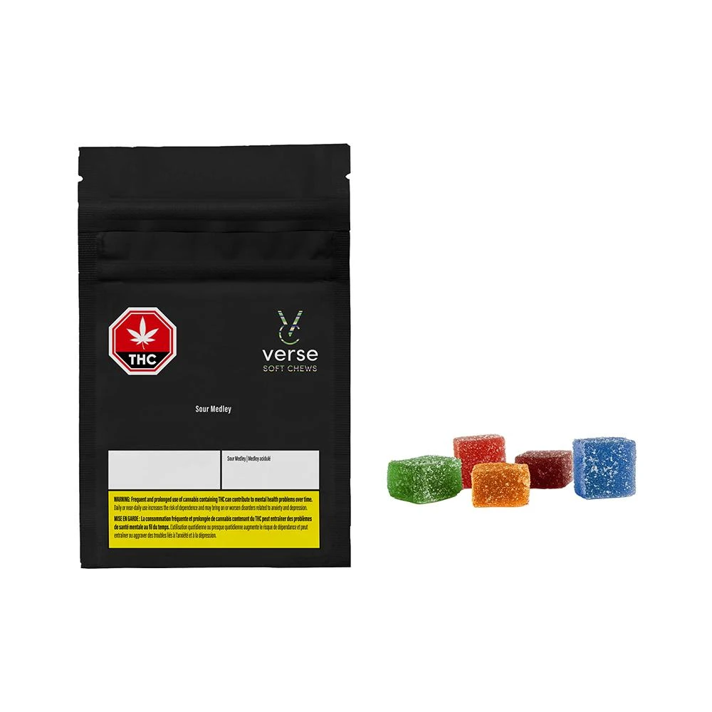 Verse Originals Sour Medley Soft Chew Hybrid Strains 3 Verse Originals Sour Medley Soft Chew Hybrid Strains