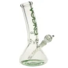 Accessories Vodka Glass 12" Bent Neck Water Pipe W/ Downstem & Bowl [9mm] - Green Bong