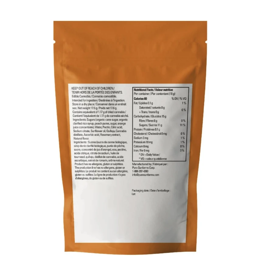 White Rabbit OG Craft Sour Peach Gummies Edibles & Drinks 5 White Rabbit OG Craft Sour Peach Gummies Edibles & Drinks